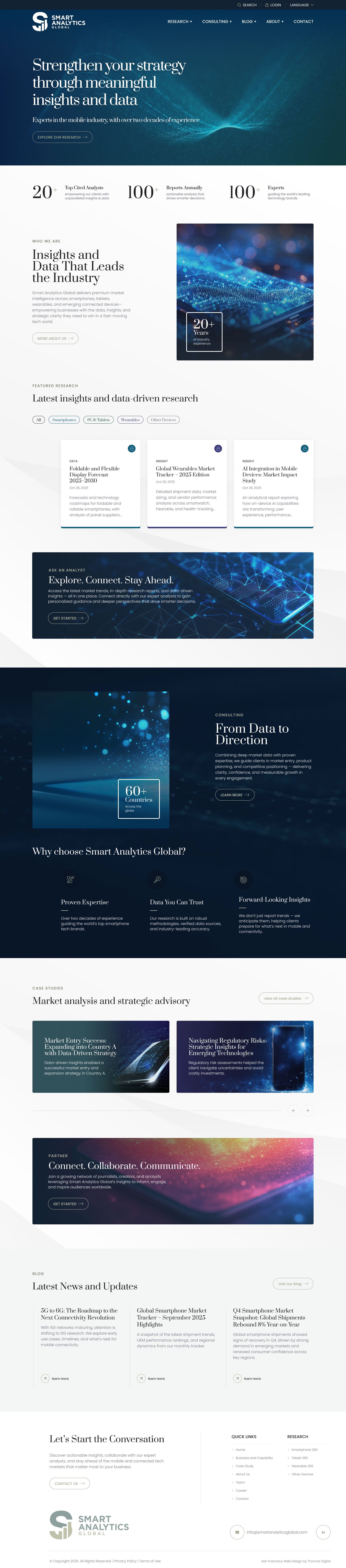Smart Analytics Global Website